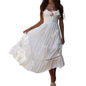 White Swing Maxi Dress